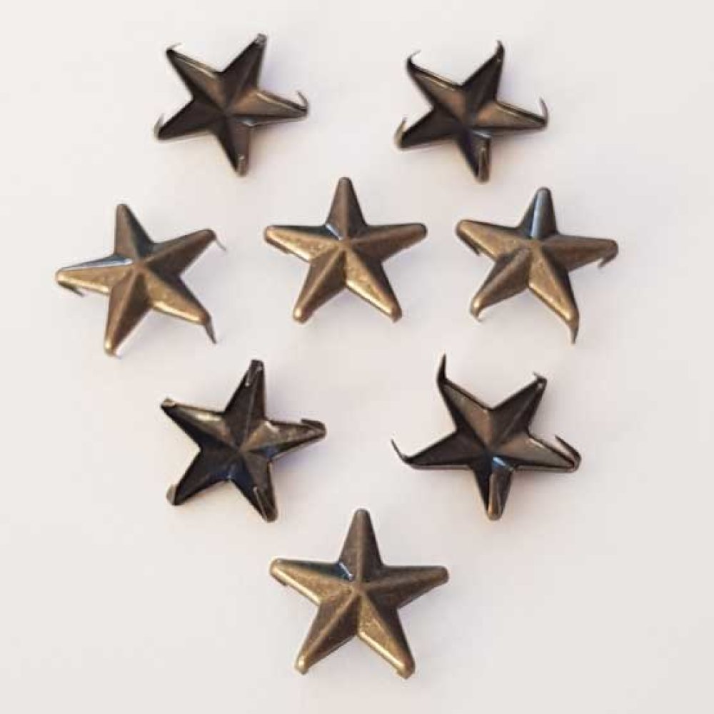 Clous rivet &agrave; griffes Etoile 11 mm Bronze x 10 pi&egrave;ces