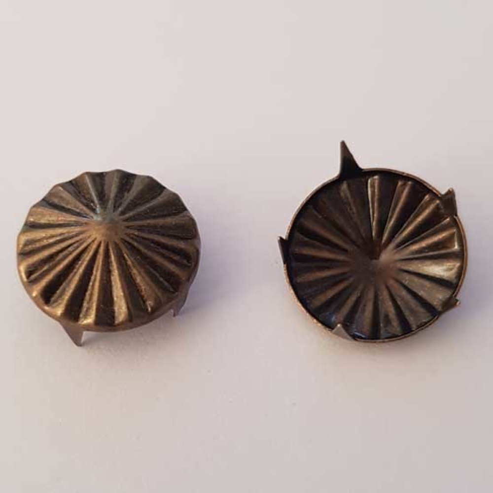 Clous rivet &agrave; griffes Rond 15 mm Bronze 10 pi&egrave;ces