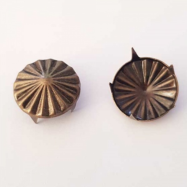 Clous rivet &agrave; griffes Rond 15 mm Bronze 10 pi&egrave;ces
