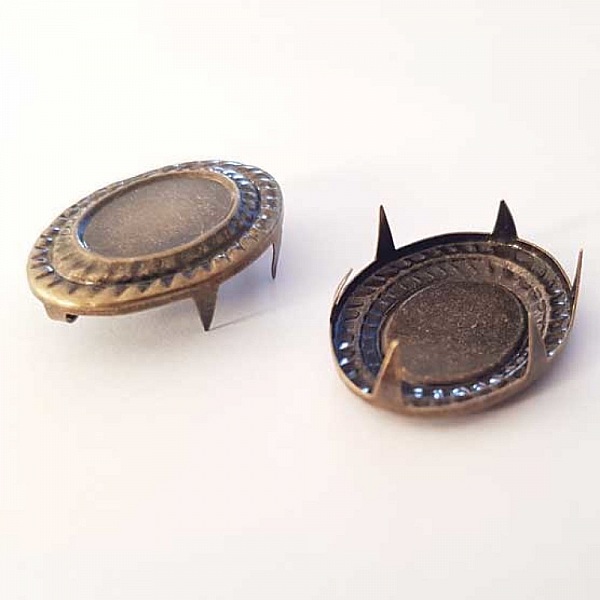 Clous rivet &agrave; griffes 31 x 23 mm Bronze x 2 pi&egrave;ces