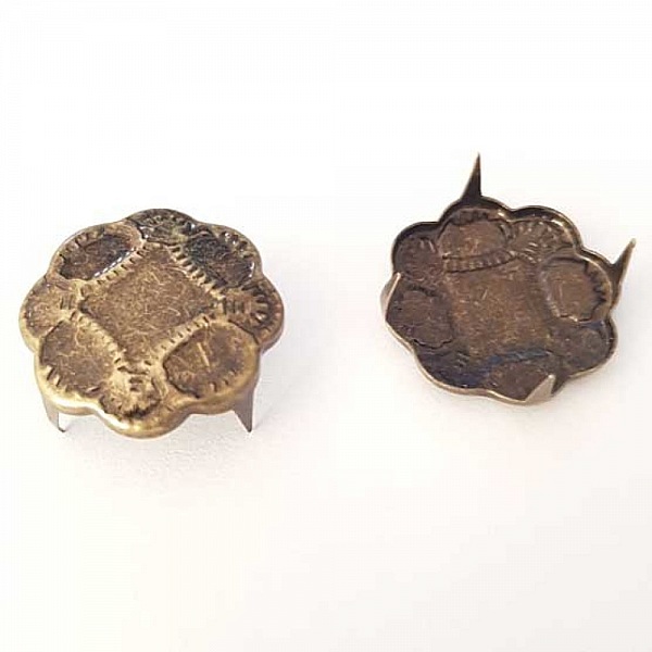 Clous rivet &agrave; griffes Rond 19 mm Bronze 10 pi&egrave;ces