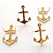 Clous rivet &agrave; griffes Ancre 21 mm Dor&eacute; 10 pi&egrave;ces