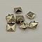 Clous rivet &agrave; griffes Carr&eacute; 12 mm Argent 20 pi&egrave;ces
