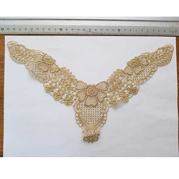 Col Guipure dentelle Dor&eacute;