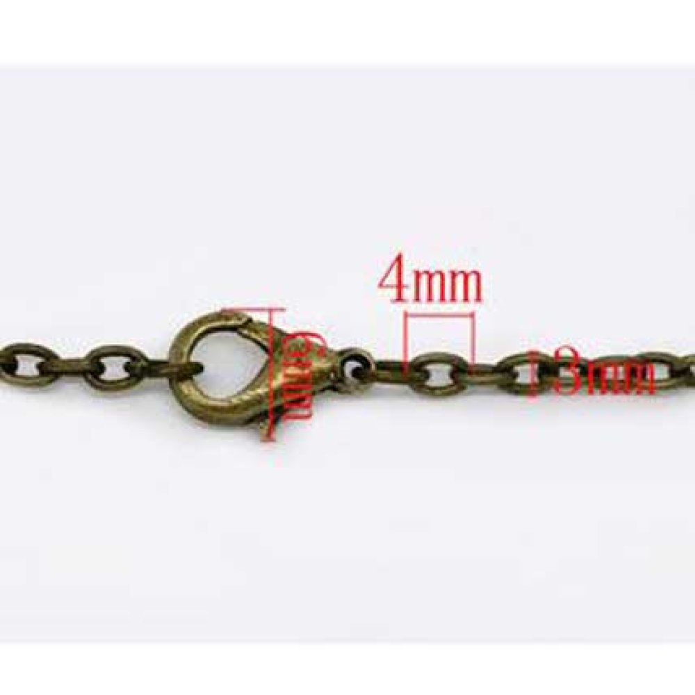 Collier Chaine Bronze maille for&ccedil;at de 45 cm