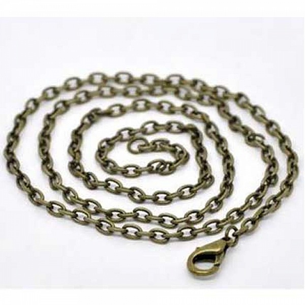 Collier Chaine Bronze maille for&ccedil;at de 45 cm