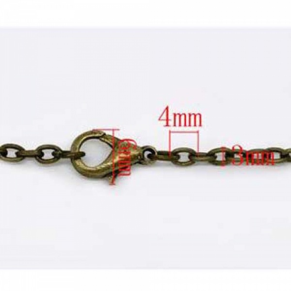 Collier Chaine Bronze maille for&ccedil;at de 45 cm
