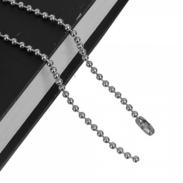 Collier N&deg;02 cha&icirc;ne boule 304 acier inoxydable de 60 cm -2mm