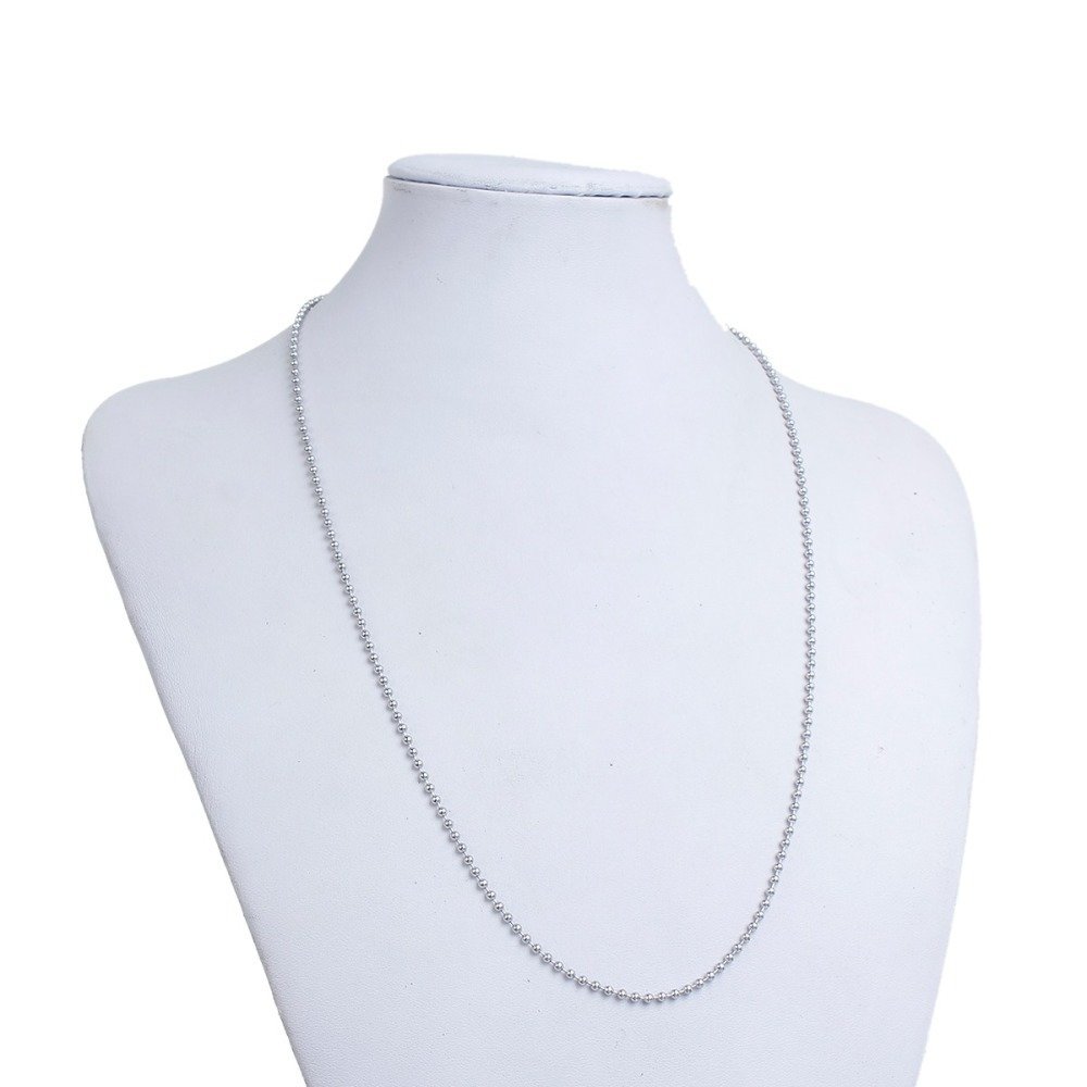 Collier N&deg;02 cha&icirc;ne boule 304 acier inoxydable de 60 cm -2mm