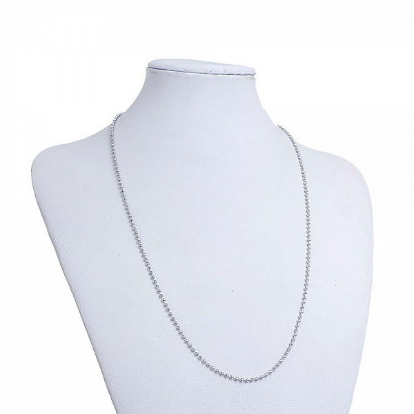 Collier N&deg;02 cha&icirc;ne boule 304 acier inoxydable de 60 cm -2mm
