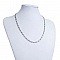 Collier N&deg;03 en acier inoxydable maille Figaro de 50.5 cm