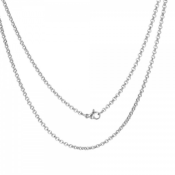 Collier N&deg;04-02 en acier inoxydable maille Jaseron de 51 cm
