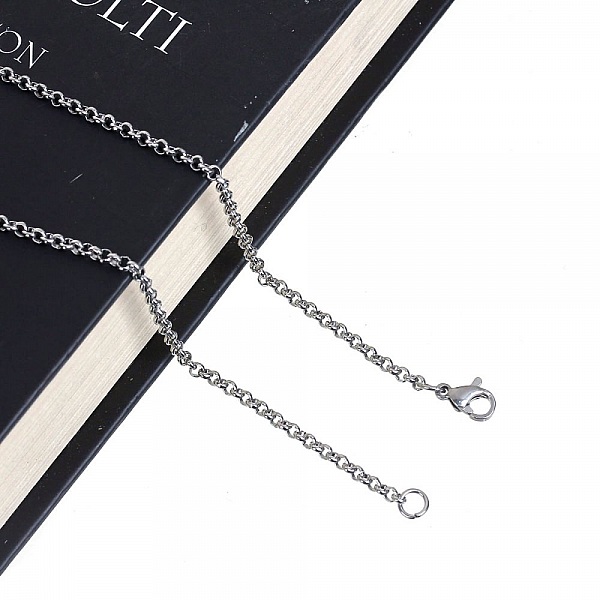 Collier N&deg;04-02 en acier inoxydable maille Jaseron de 51 cm