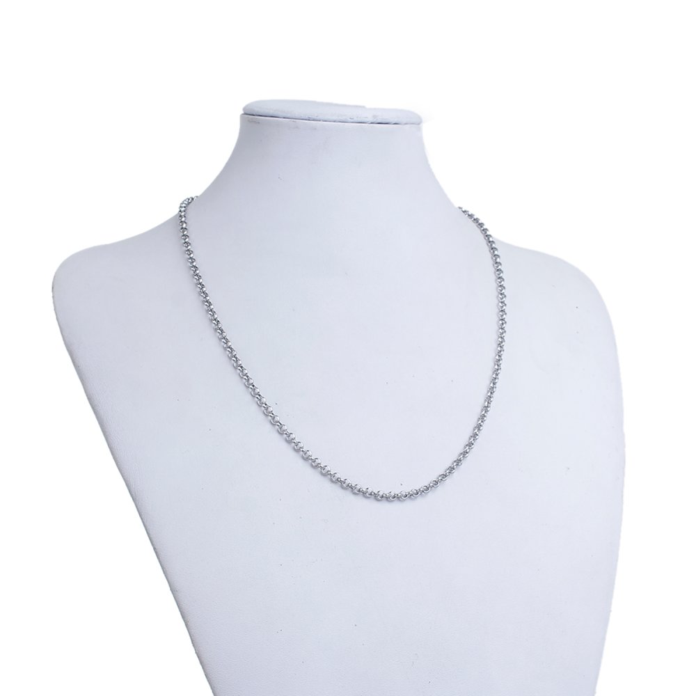 Collier N&deg;04-02 en acier inoxydable maille Jaseron de 51 cm