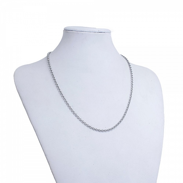 Collier N&deg;04-02 en acier inoxydable maille Jaseron de 51 cm
