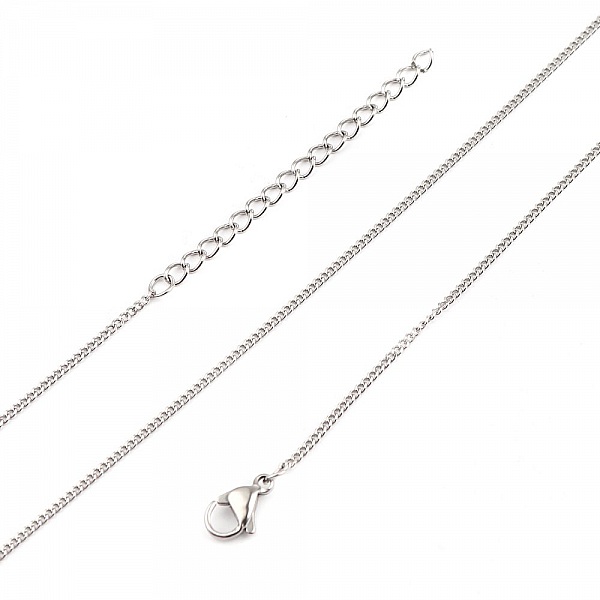 Collier N&deg;05-02 en acier inoxydable maille cheval de 45 cm