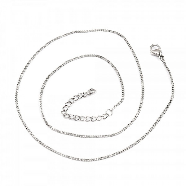 Collier N&deg;05-02 en acier inoxydable maille cheval de 45 cm