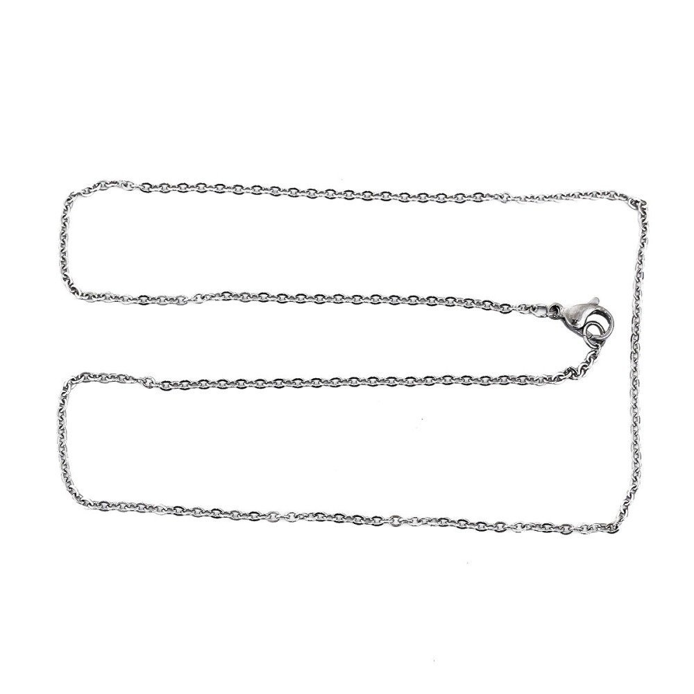 Collier N&deg;06-01 en acier inoxydable maille for&ccedil;at de 45.5 cm