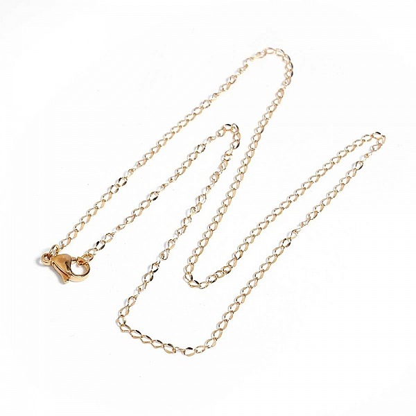 Collier N&deg;07 en acier inoxydable maille cheval de 45 cm