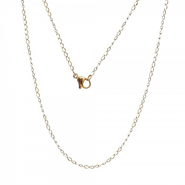 Collier N&deg;07 en acier inoxydable maille cheval de 45 cm