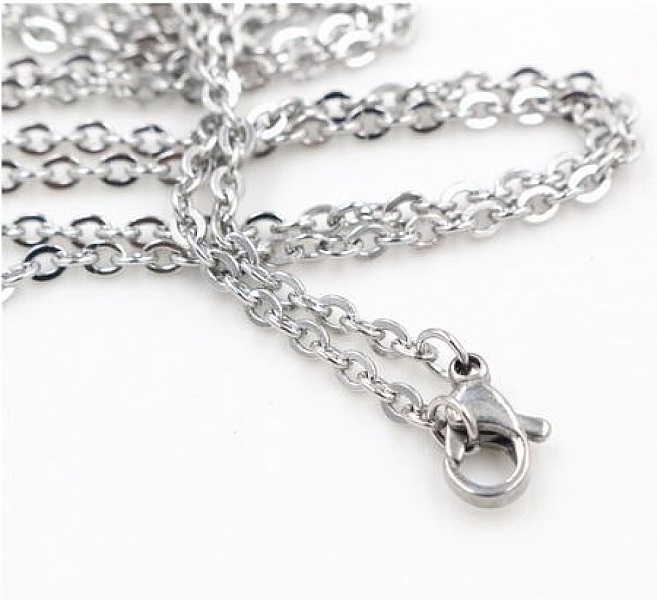 Collier N&deg;08 en acier inoxydable 50 cm