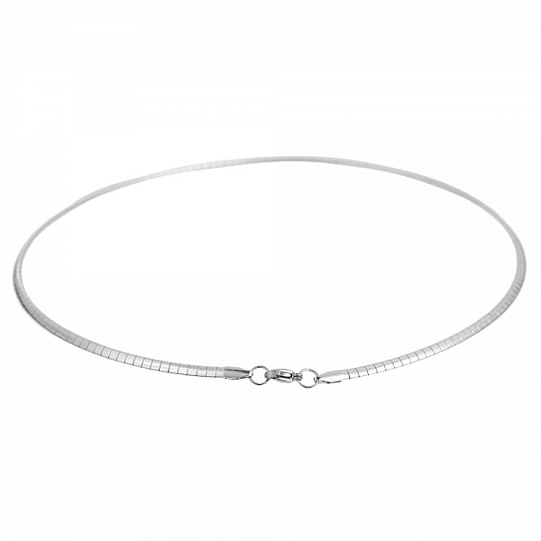 Collier N&deg;10 en acier inoxydable maille rectangle de 45 cm