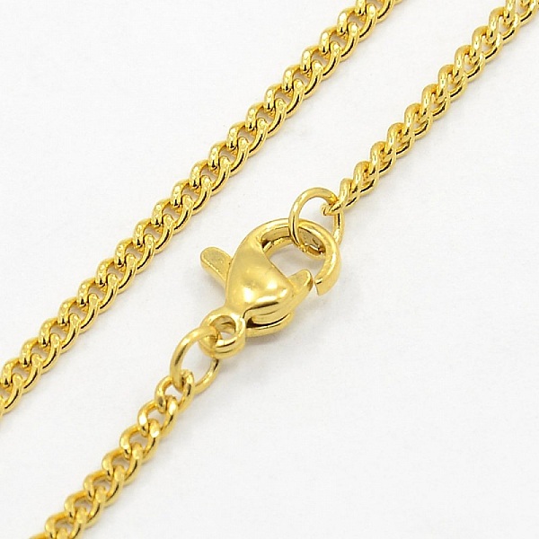 Collier N&deg;14 en acier inoxydable 50 cm Dor&eacute;