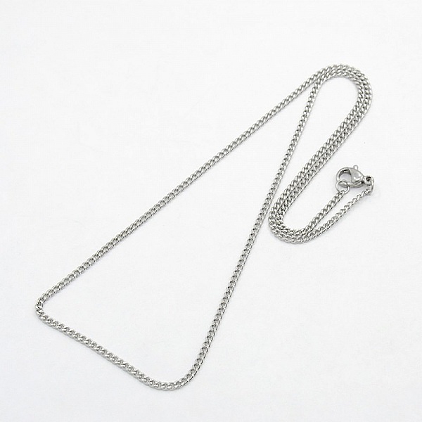 Collier N&deg;14 en acier inoxydable 50 cm Argent