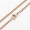 Collier N&deg;14 en acier inoxydable 50 cm Dor&eacute; Ros&eacute;