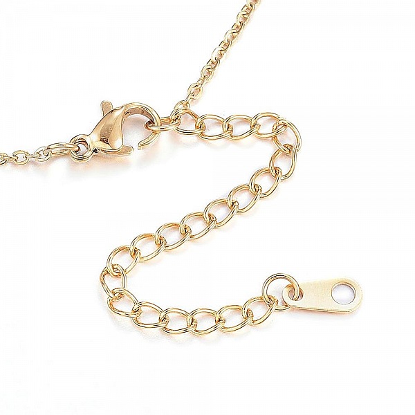 Collier N&deg;18 en acier inoxydable 44 cm Dor&eacute;