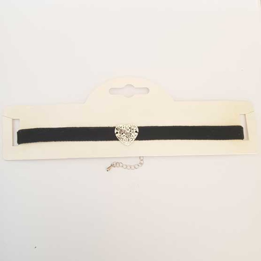 Collier Ras De Cou Velours Noir N&deg;01
