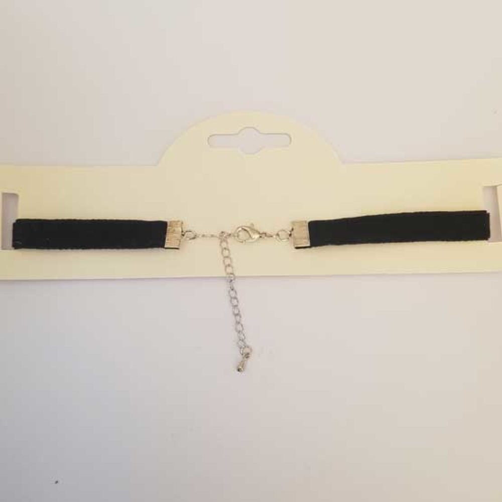 Collier Ras De Cou Velours Noir N&deg;01