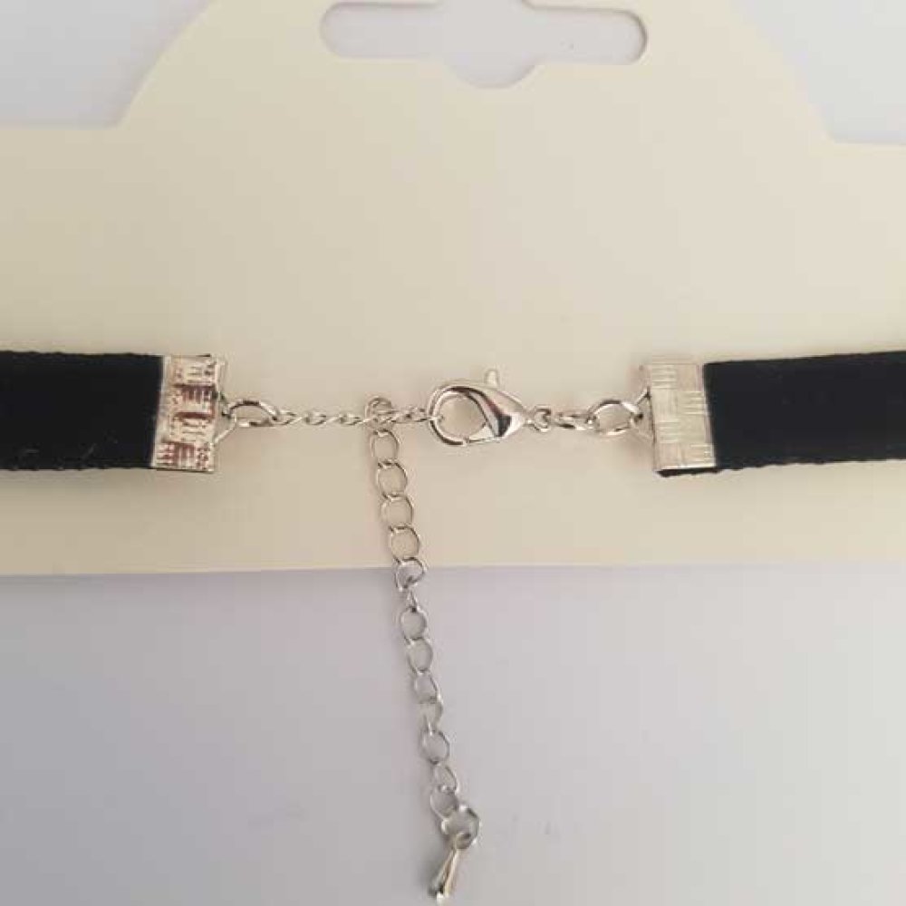 Collier Ras De Cou Velours Noir N&deg;01