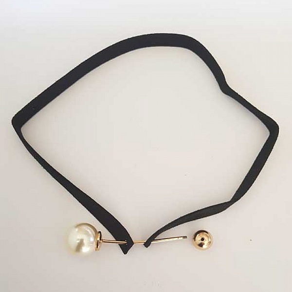 Collier Ras De Cou Velours Noir N&deg;03