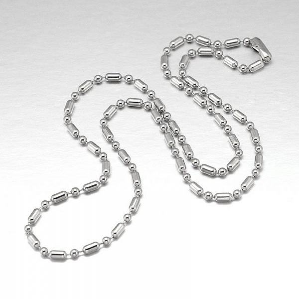 Collier chaine boule 304 acier inoxydable de 65cm 