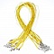 Collier ruban organza N&deg;05 et cordon enduit cir&eacute;