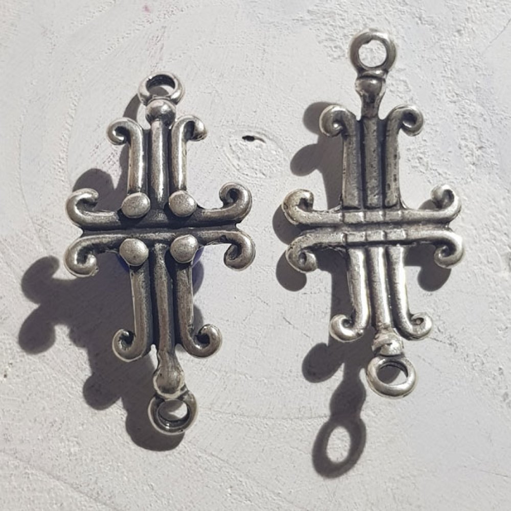 Connecteur 04 mm en Zamak N&deg;02 Argent