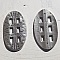 Connecteur Ovale en Zamak N&deg;01 Argent