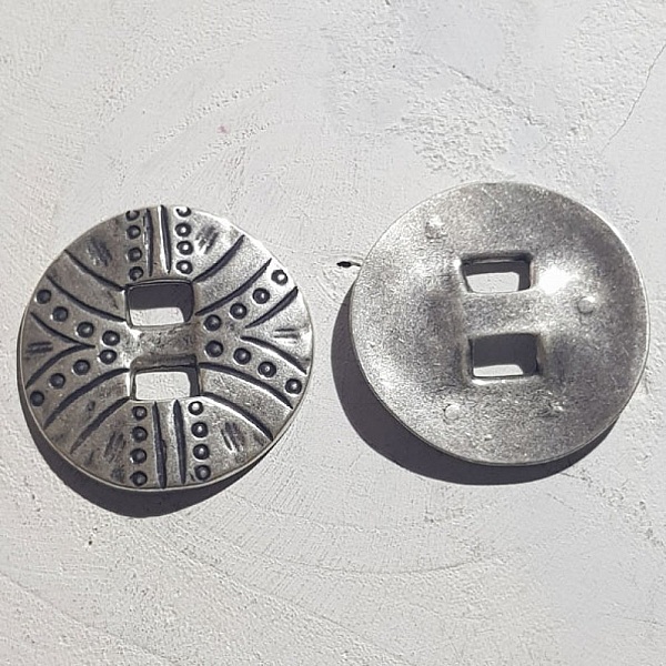 Connecteur Rond en Zamak N&deg;01 Argent