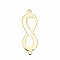 Connecteur Symbole "Infini" Dor&eacute; 18k en cuivre