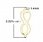 Connecteur Symbole "Infini" Dor&eacute; 18k en cuivre