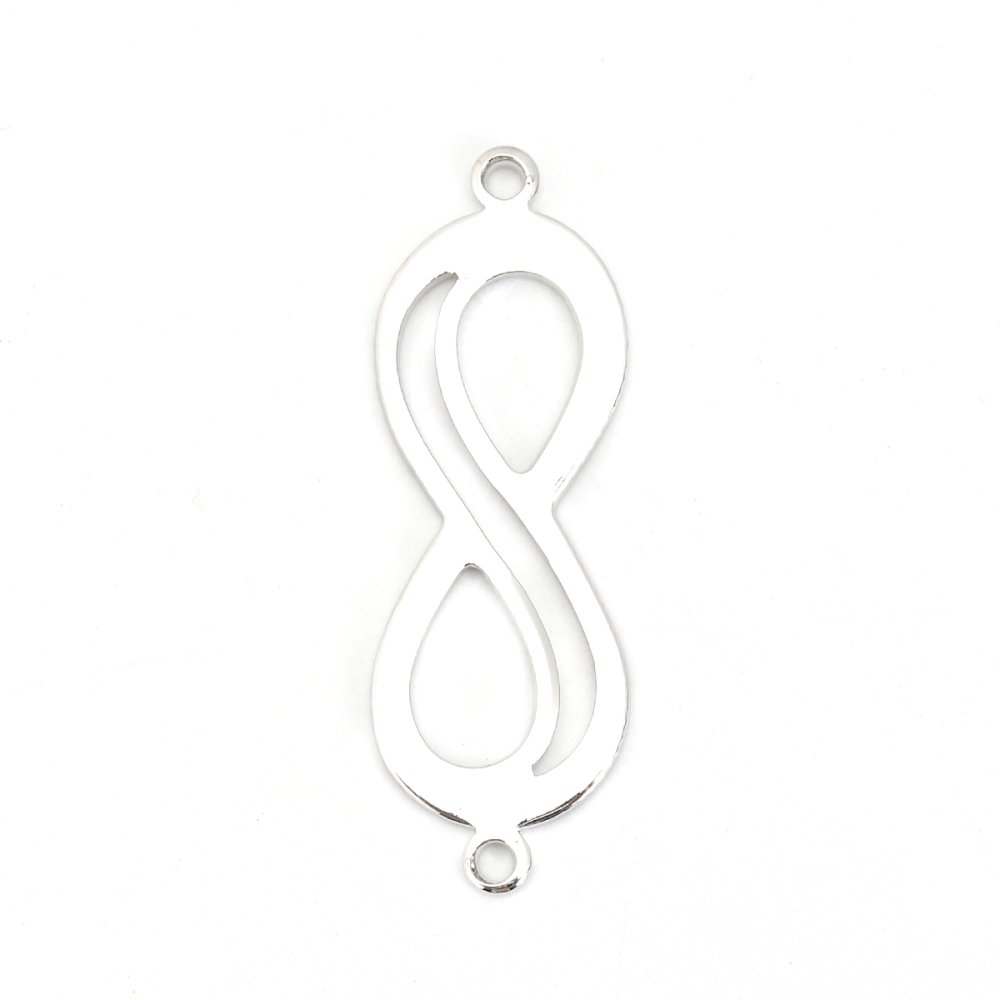 Connecteur Symbole "Infini" Platine 18k en cuivre
