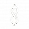Connecteur Symbole "Infini" Platine 18k en cuivre