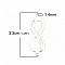 Connecteur Symbole "Infini" Platine 18k en cuivre