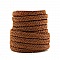 Corde polyester Regaliz brun moyen 4 x 7 mm.