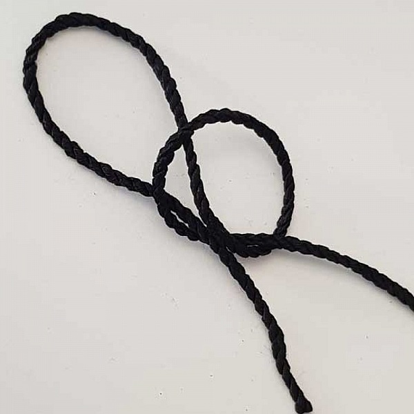 Cordon Rond Tress&eacute; 2 mm Noir N&deg;03