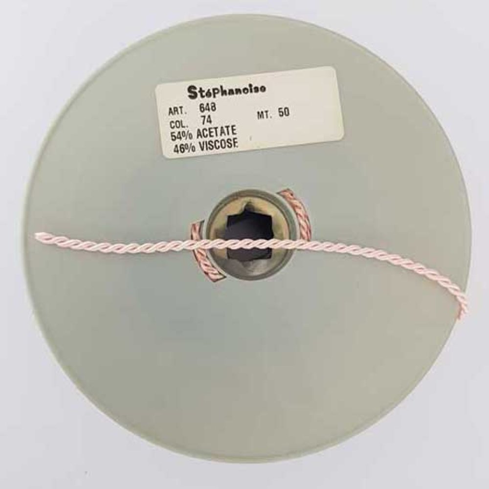 Cordon Rond Tress&eacute; 3 mm Rose N&deg;01