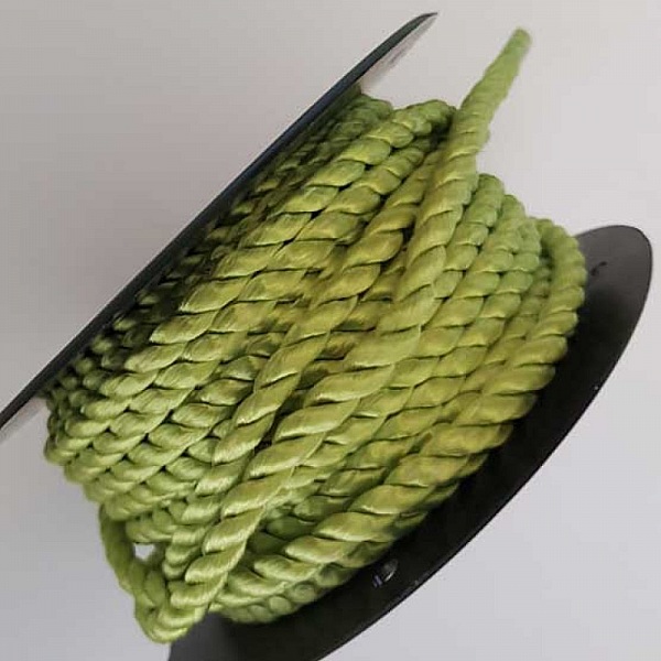 Cordon Rond Tress&eacute; 5 mm Vert N&deg;02