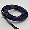Cordon vernis plat 06 mm bleu marine x 10 cm