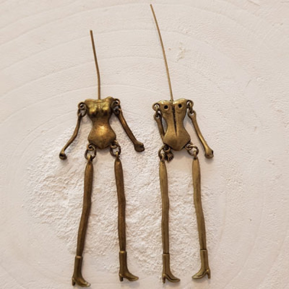 Corps de poup&eacute;e en m&eacute;tal couleur Bronze 12.5 cm